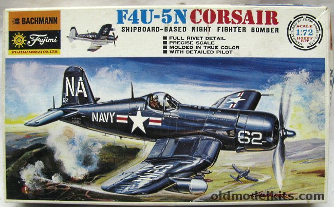 Fujimi 1/72 Chance Vought F4U-5N Corsair - Bachmann / Fujimi Mokei Issue - (F4U5N), 0711-70 plastic model kit